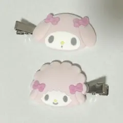 マイメロ フロッキー ヘアクリップ ヘアピン 前髪クリップのサムネイル