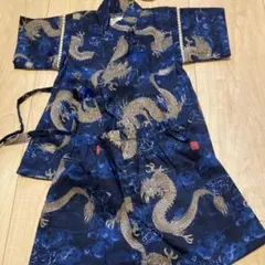 【新品】くろわっさんすべべ 甚平 セパレート 80 男の子 和柄 夏祭り昇龍