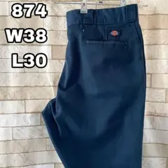 ディッキーズ ワークパンツ 874 刺繍 ネイビー 38×30