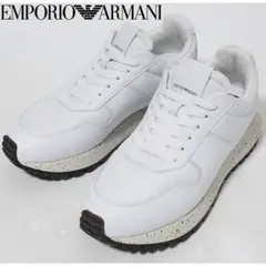未使用新品 EMPORIO ARMANI ナイロンレザー スニーカー 27.5㎝のサムネイル