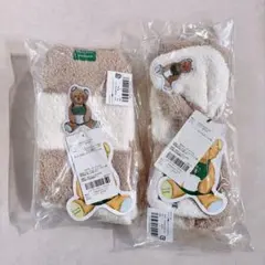 ジェラピケ スタバ コラボ ボーダーヘアバンド　ボーダーソックス　モカベージュ