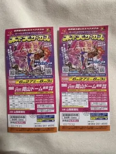 木下大サーカス 岡山公演 前期招待券 2枚セットのサムネイル