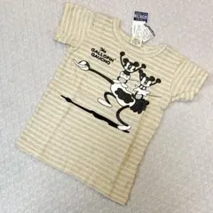 ★新品FOKIDSレトロミッキーストライプ半袖Tシャツ　120　110保育園夏服