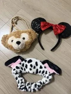 【美品】ディズニー ヘアバンド カチューシャ パスケース 3点セット