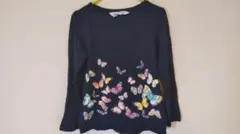 【値下げ】H&M 蝶プリント 長袖カットソー 120 可愛い