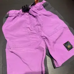 キッズ ハーフパンツ 紫 グレー 110cm ディズニー