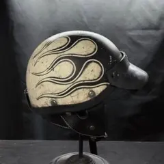 ジョッキーヘルメット エイジング塗装 チョッパー ボバー ショベル ビンテージ ジョッキーヘルメット エイジング塗装 チョッパー ボバー ショベル