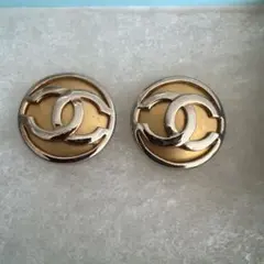 CHANEL ヴィンテージゴールド シルバー イヤリング