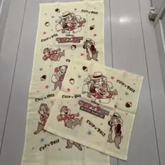 ディズニー☆チップとデール☆ガーゼタオル☆フェイスタオル&ハンドタオル☆新品