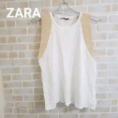 ZARA 切替ノースリーブカットソー