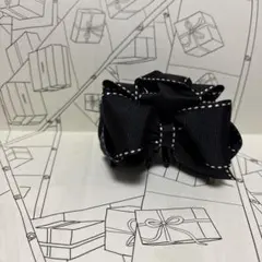 ヘアクリップ　黒リボン型ヘアアクセサリー