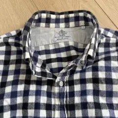 SHIPS ネルシャツ L ネイビー/ホワイト チェック