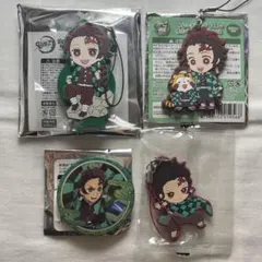 鬼滅の刃 竈門炭治郎 ラバースタンド ストラップ 缶バッジ セット