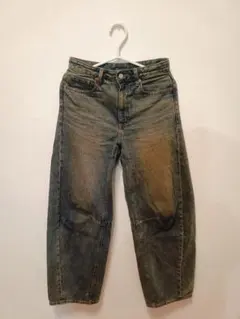 ブルーワイドレッグデニムパンツ