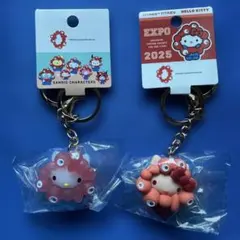 関西万博 サンリオ×ミャクミャクなりきりキーホルダー 推し+クリア キティセット