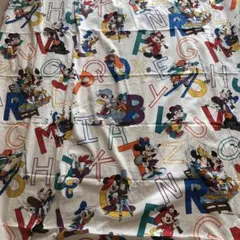 アルファベット柄　ビンテージシーツ　生地