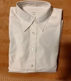 ホワイト ７分袖シャツ ボタンアップ　新品フランドル