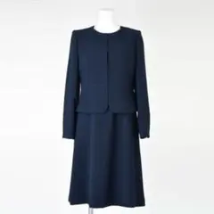 お受験スーツ 洗える ノーカラージャケット ワンピース アンサンブル 15AR