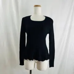 セーター タイト 春服 韓国ファッション 可愛い 高見え レーヨン 日本製 黒のサムネイル