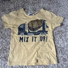 【H&M 】イエロー Tシャツ 110cm　子供用　キッズ　黄色　ミキサー車　夏のサムネイル