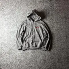 【00sトルコ製】NIKE 刺繍ロゴ　ハーフジップ　フーデッドスウェットシャツ