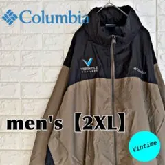 y110【Columbia】ナイロンジャケット【メンズ2XL】ベージュ