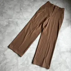 グレイル GRL ワイド パンツ キャメル センタープレス S
