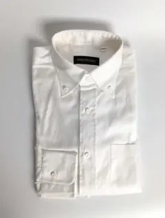 【未使用】ONLY PREMIO 綿100% ボタンダウン ホワイト無地 首38