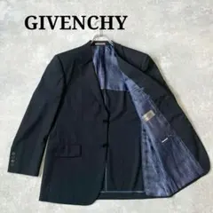 GIVENCHY　ジバンシー　テーラードジャケット　裏地Gロゴ　紺　背抜き　2B