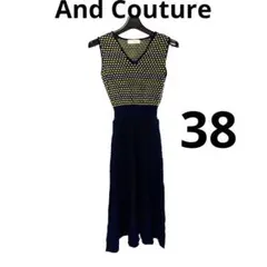 アンドクチュール　And Couture ノースリーブ ニットワンピース