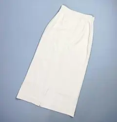 美品 ユアーズ ラップデザインIラインスカート ベージュ サイズL*QD581
