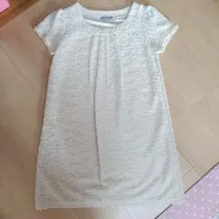 アイボリー 半袖ミニワンピース M　未使用品
