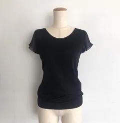 PUPULA ププラ コットン 半袖 Tシャツ カットソー ネイビーのサムネイル
