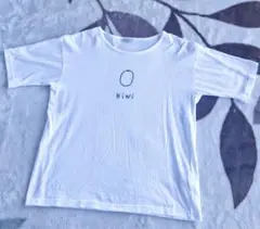 Sally Scott ホワイトTシャツ Kiwi 刺繍 半袖#Lのサムネイル