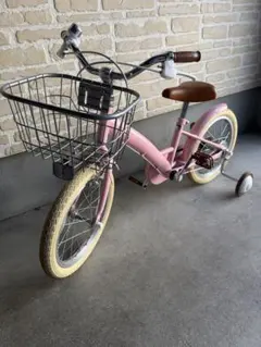 ごま様専用 HACCHI 子供用自転車 ピンク バスケット・両立スタンド付き