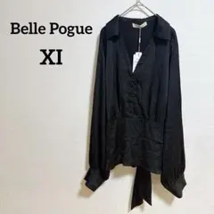 美品✨Belle Pogue ブラック 長袖シャツ リボン付き
