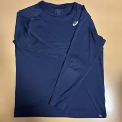 asics ネイビー 長袖Tシャツ