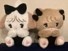 ミッコ　ブラックリボンぬいぐるみ　2体