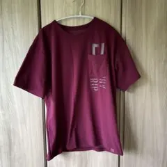 DESCENTE 半袖Tシャツ バーガンディ ポケット付きのサムネイル