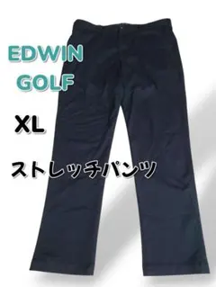 【EDWINGOLF】古着♡美品　メンズゴルフ　ストレッチパンツ　黒　XL