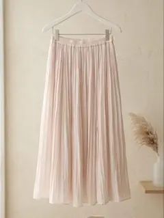 【着回し抜群】INGNI イング ロングスカート M アイボリー プリーツ風