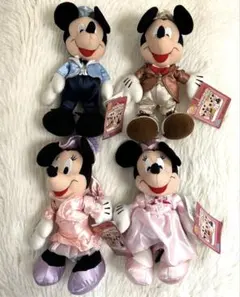ディズニー ミッキー＆ミニー レトロスタイルぬいぐるみ コンプリートセット