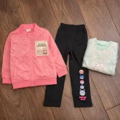 新品未使用アンパンマン2点セット サイズ100 ブルゾン＋ズボン＋おまけパジャマ