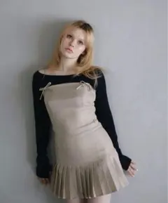 ANDMARY karen knit set mini dressグレー S - メルカリ