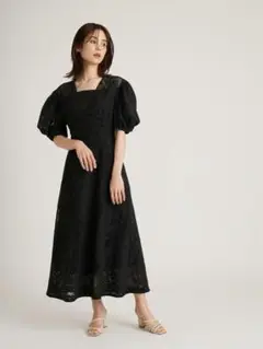 SNIDEL ラッセルジャガードレースワンピース