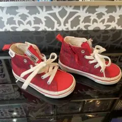 VANS キッズ ハイカットシューズ レッド 16cm