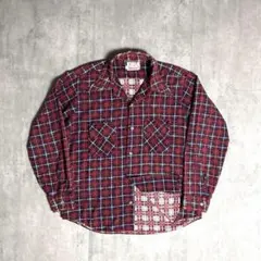 70s Golden Line プリントネルシャツ チェック柄 XL - メルカリ