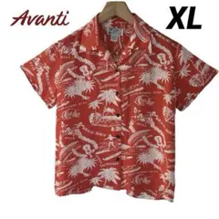 AVANTI アヴァンティ アロハシャツ 開襟シャツ シルク100% 総柄 XLのサムネイル