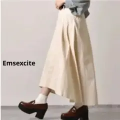 Emsexcite エムズエキサイト　ツイルロングスカート　エクリュ　Fのサムネイル