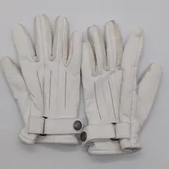 バーバリーブラックレーベル　手袋　ホワイト　メンズ